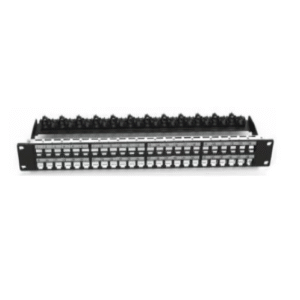 Patch Panel Frame - 48-port, Unloaded, 1U - Black